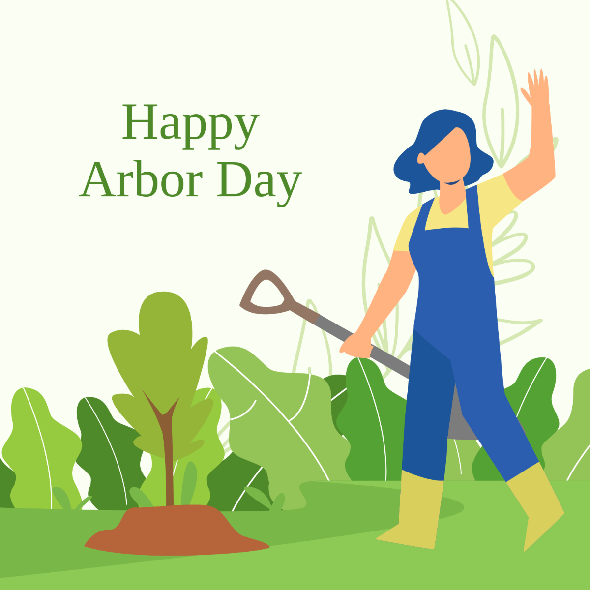 Happy Arbor Day Vector Template
