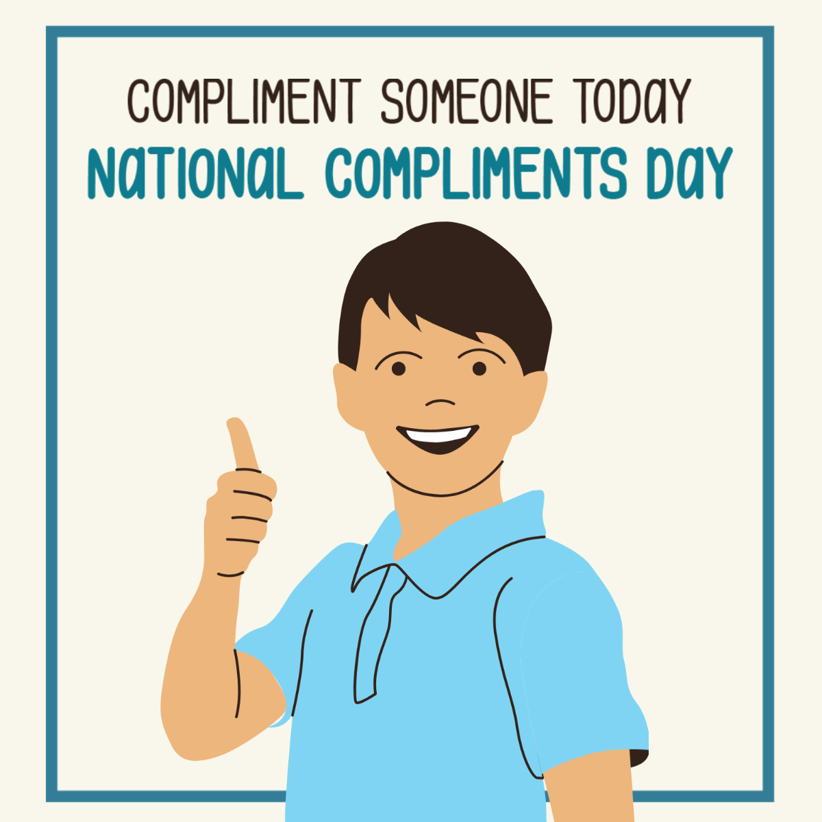 National Compliment Day Wishes Vector Template