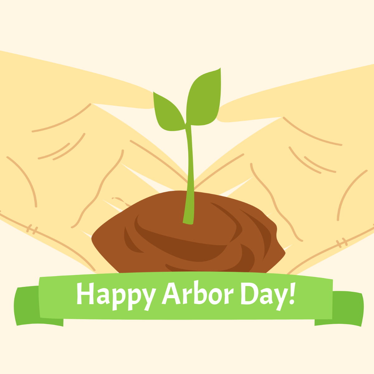 Happy Arbor Day Illustration Template