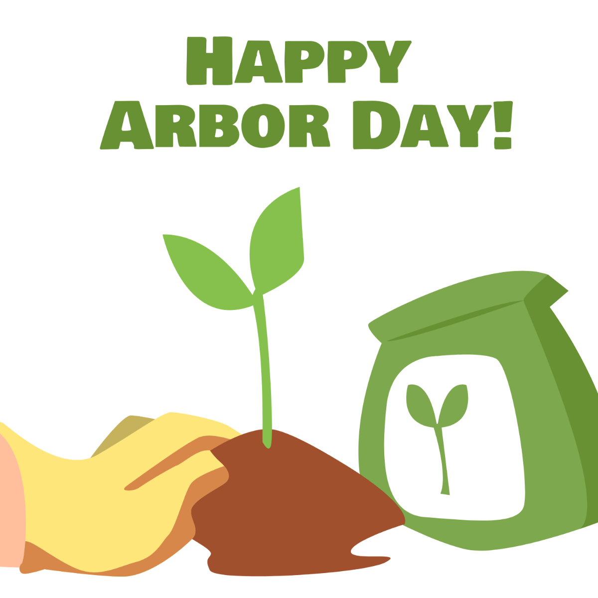Arbor Day Illustration Template