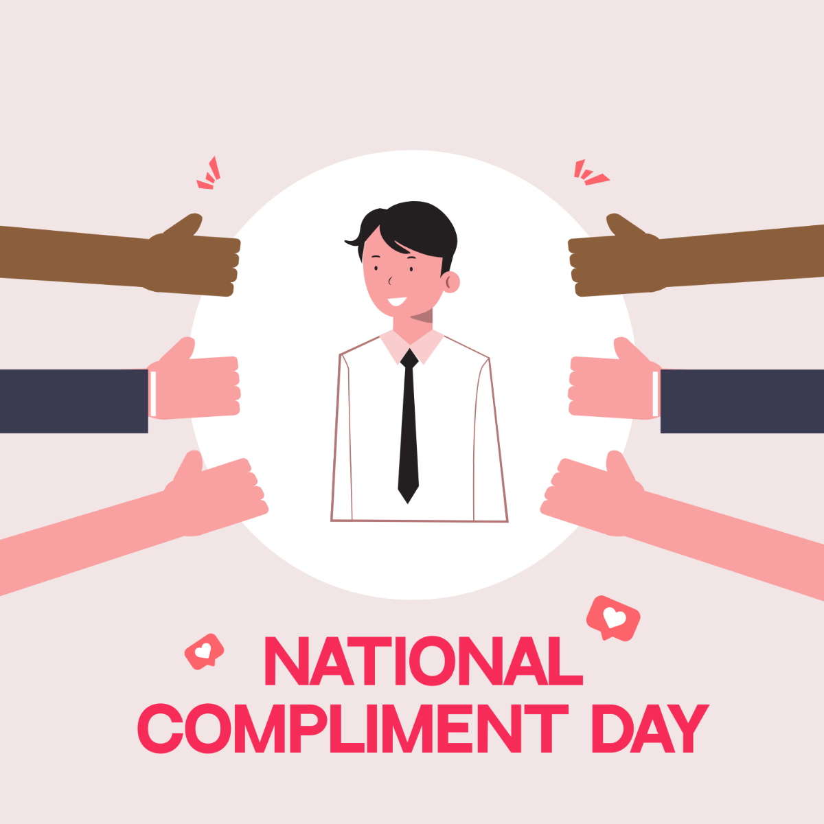 National Compliment Day Illustration Template