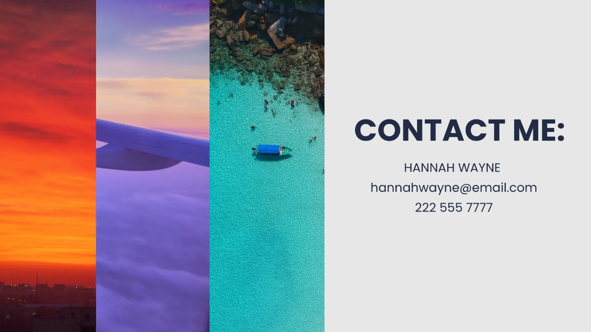 Free Travel Influencer Portfolio Presentation Template to Edit Online