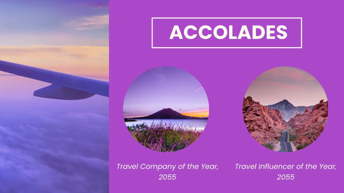 Free Travel Influencer Portfolio Presentation Template to Edit Online