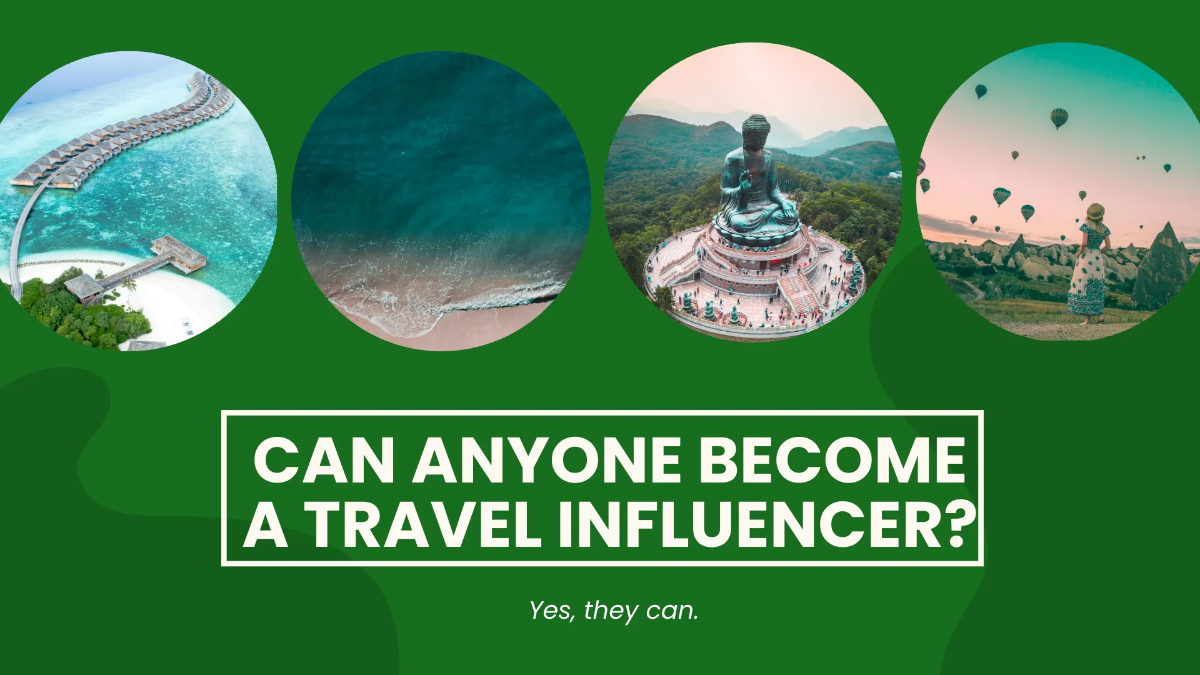 Free Travel Influencer Portfolio Presentation Template to Edit Online