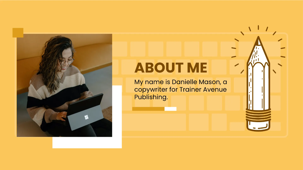 Free Copywriter Portfolio Presentation Template to Edit Online