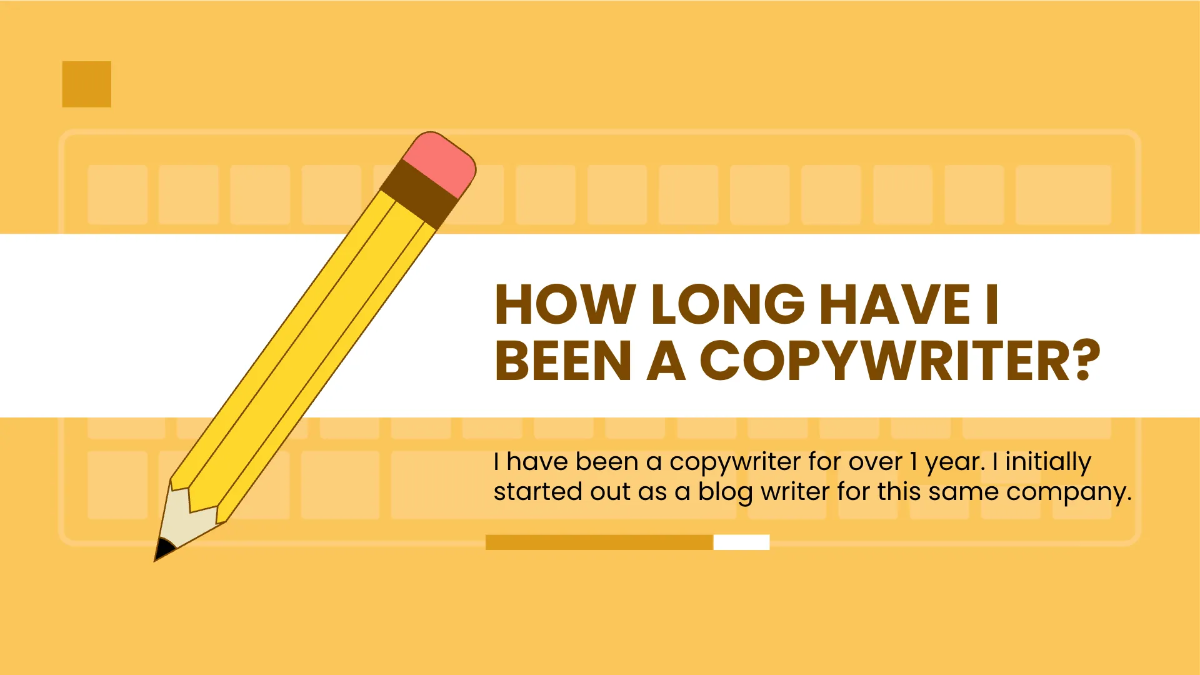 Free Copywriter Portfolio Presentation Template to Edit Online