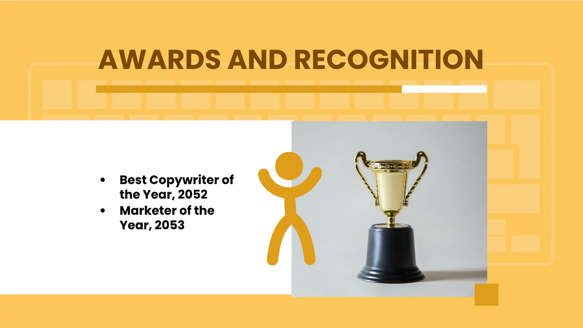 Free Copywriter Portfolio Presentation Template to Edit Online