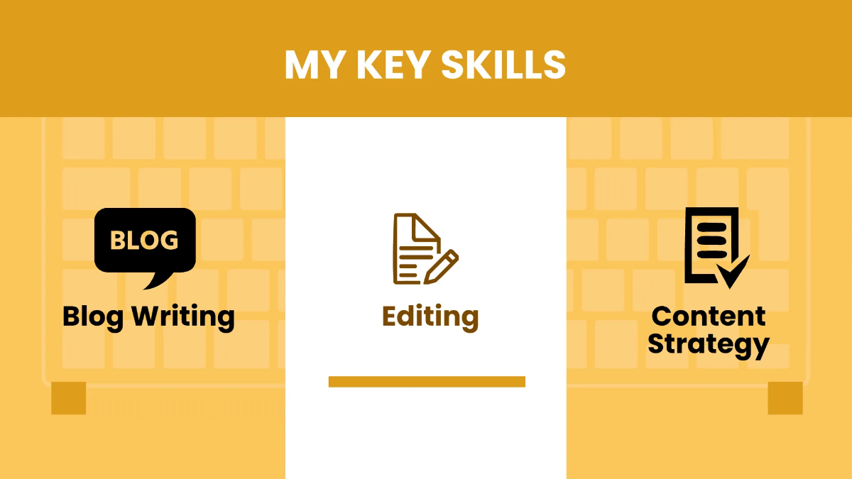 Free Copywriter Portfolio Presentation Template to Edit Online