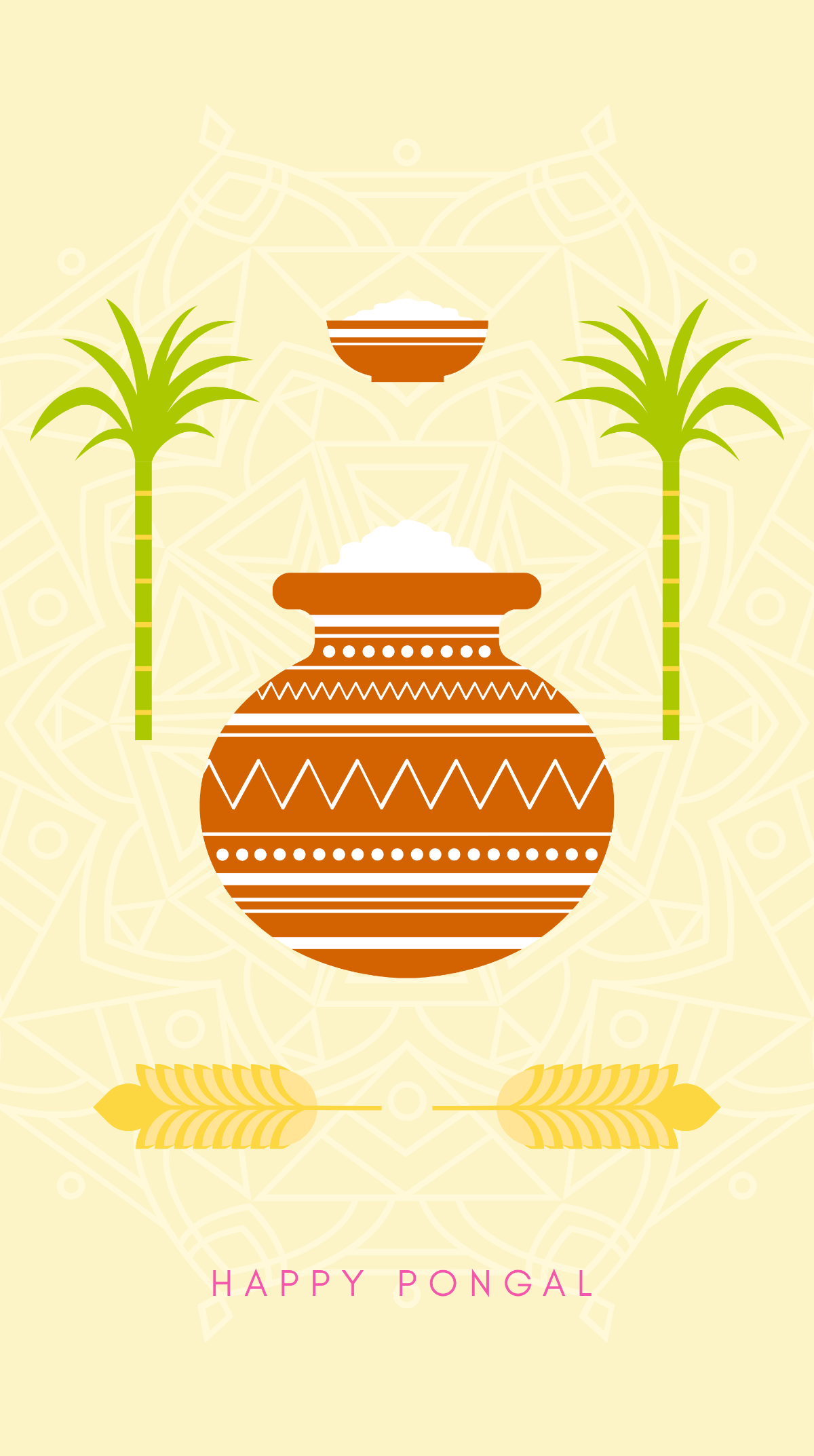 Pongal iPhone Background Template