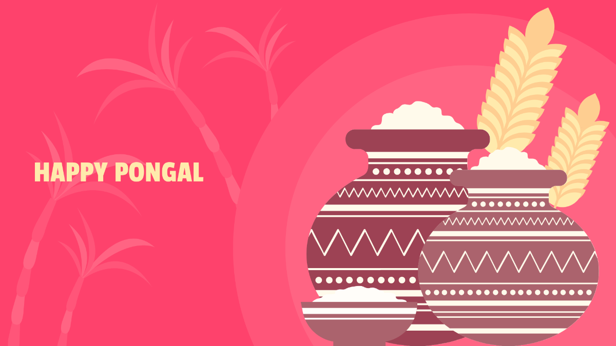 Pongal Banner Background Template