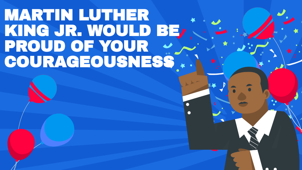 Free Martin Luther King Day Wishes Background Template