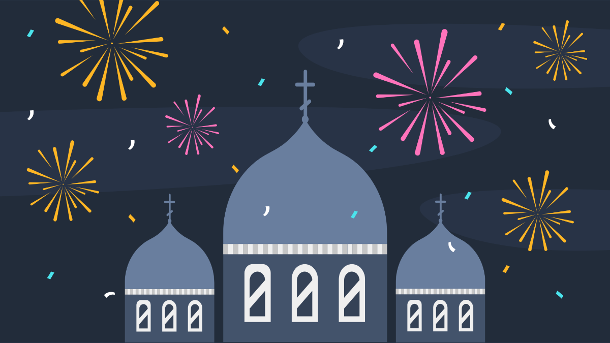 Orthodox New Year Banner Background Template