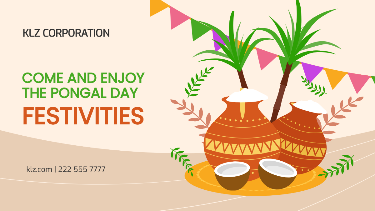 Pongal Flyer Background Template