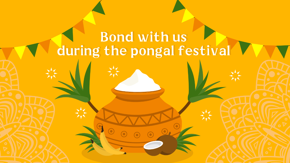 Free Pongal Invitation Background Template