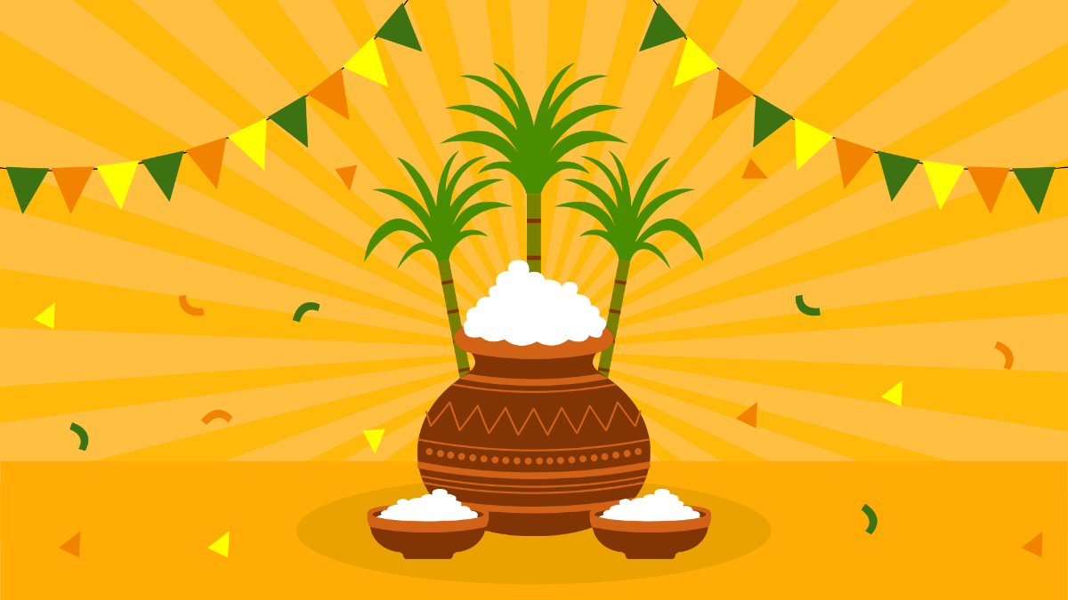 Free Pongal Background Template