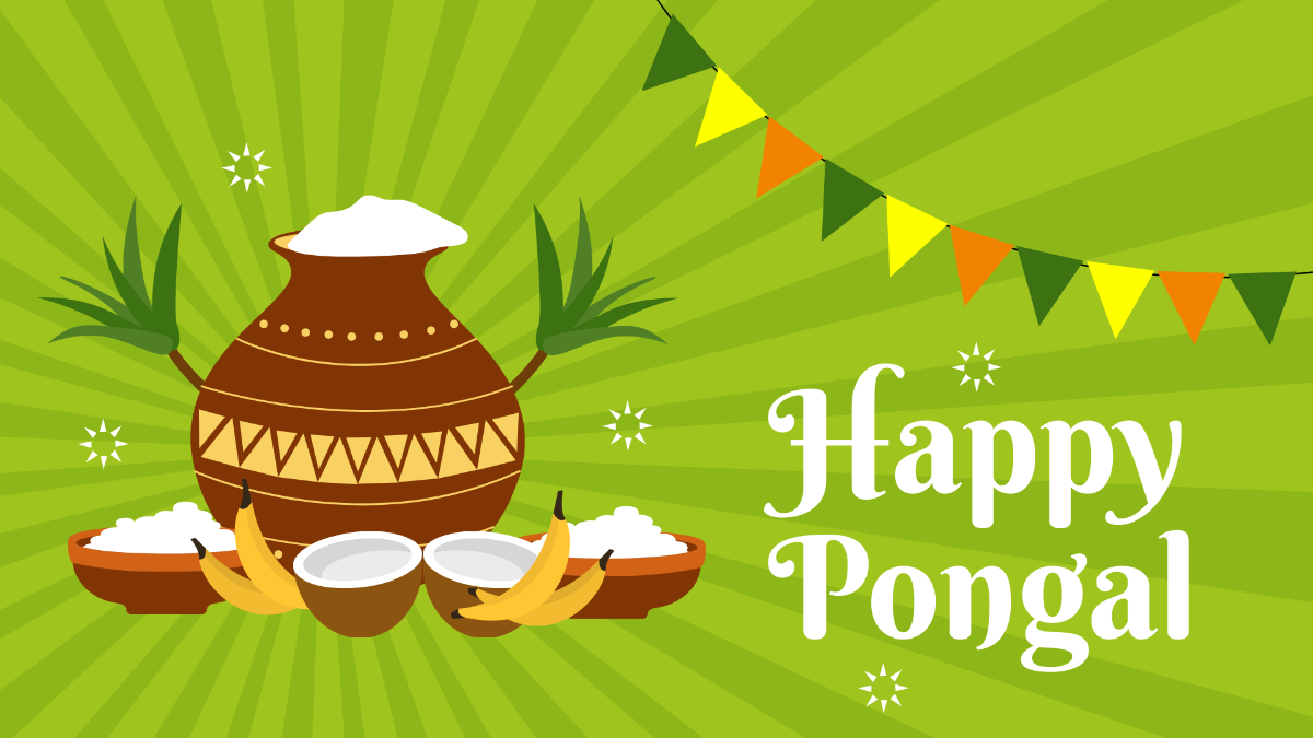 Free Happy Pongal Background Template