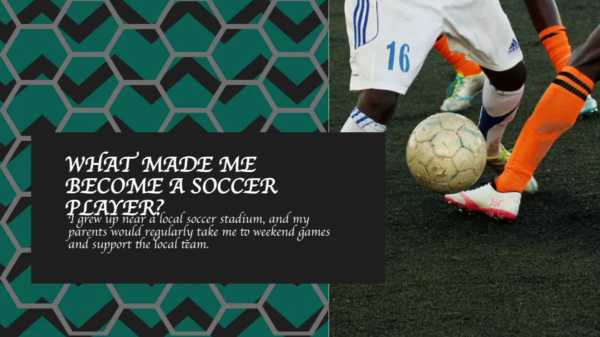 Free Soccer Player Portfolio Presentation Template to Edit Online