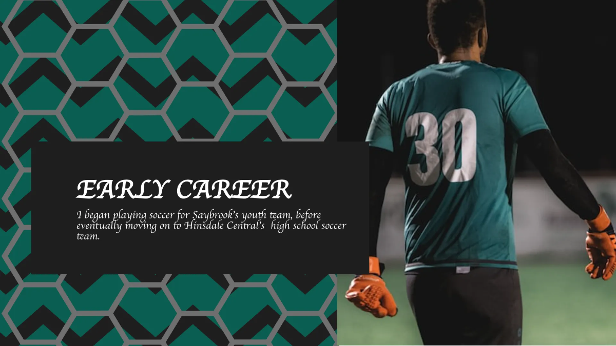 Free Soccer Player Portfolio Presentation Template to Edit Online