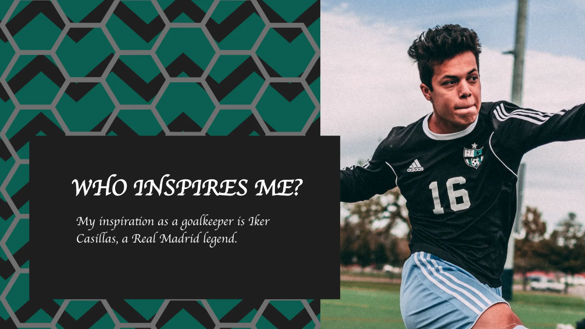 Free Soccer Player Portfolio Presentation Template to Edit Online