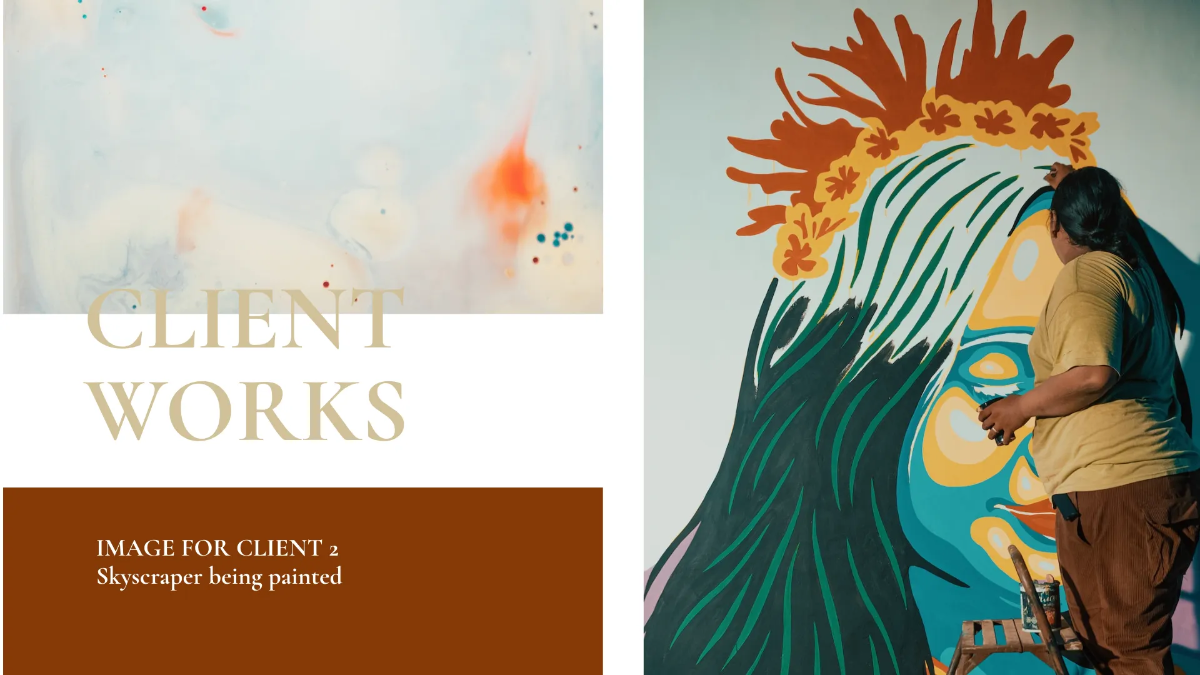 Free Painter Portfolio Presentation Template to Edit Online