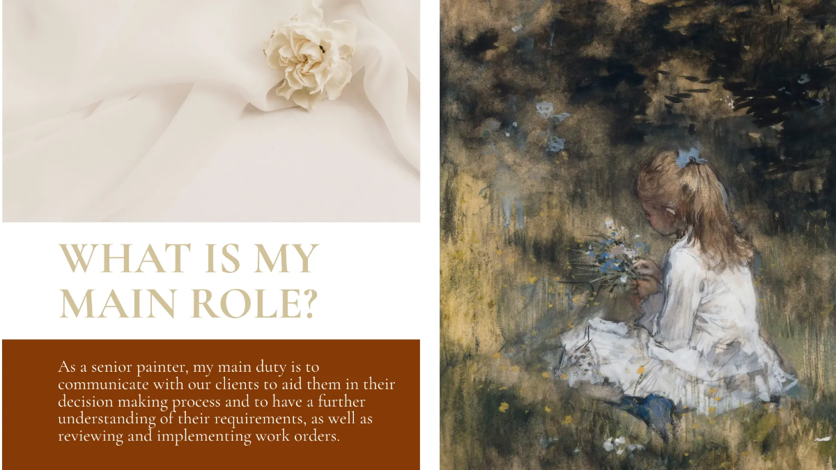 Free Painter Portfolio Presentation Template to Edit Online