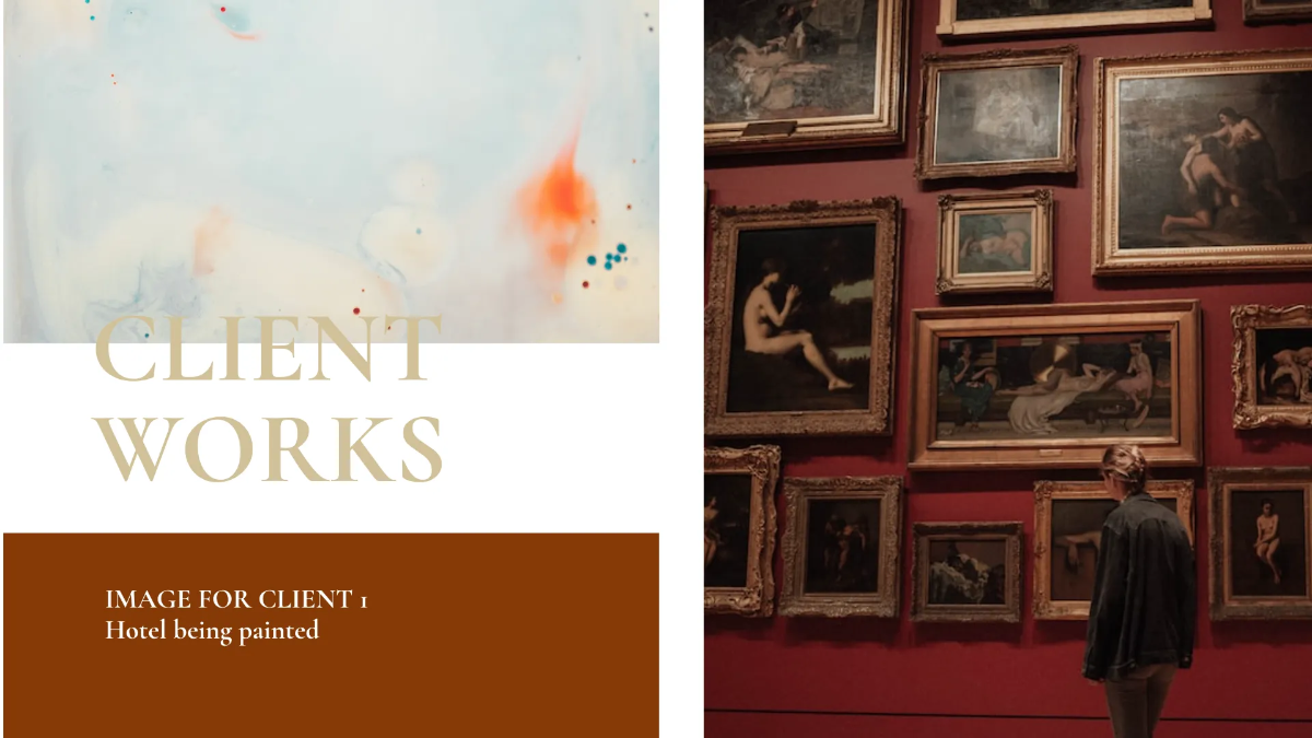 Free Painter Portfolio Presentation Template to Edit Online