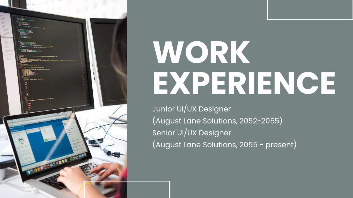 Free UI/UX Designer Portfolio Presentation Template to Edit Online