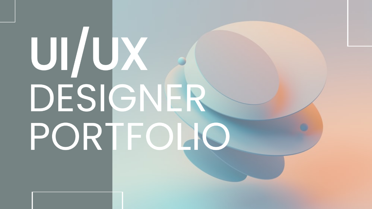 UI/UX Designer Portfolio Presentation