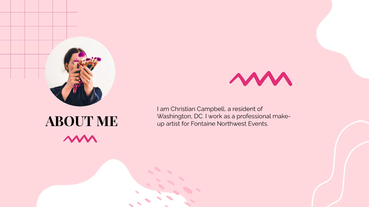 Free Makeup Artist Portfolio Presentation Template to Edit Online