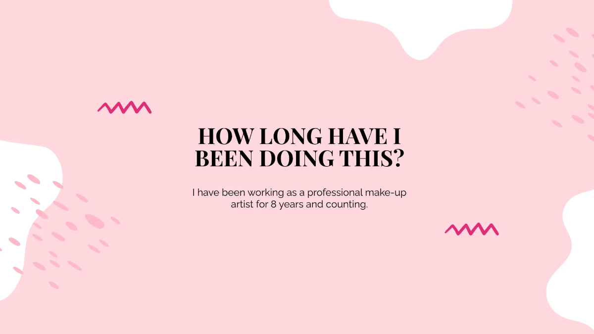 Free Makeup Artist Portfolio Presentation Template to Edit Online