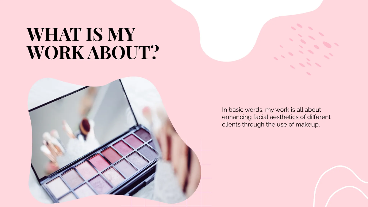 Free Makeup Artist Portfolio Presentation Template to Edit Online