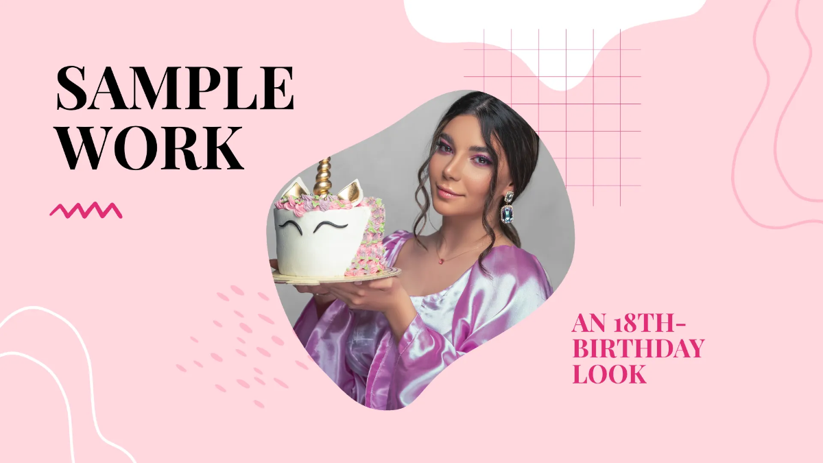 Free Makeup Artist Portfolio Presentation Template to Edit Online