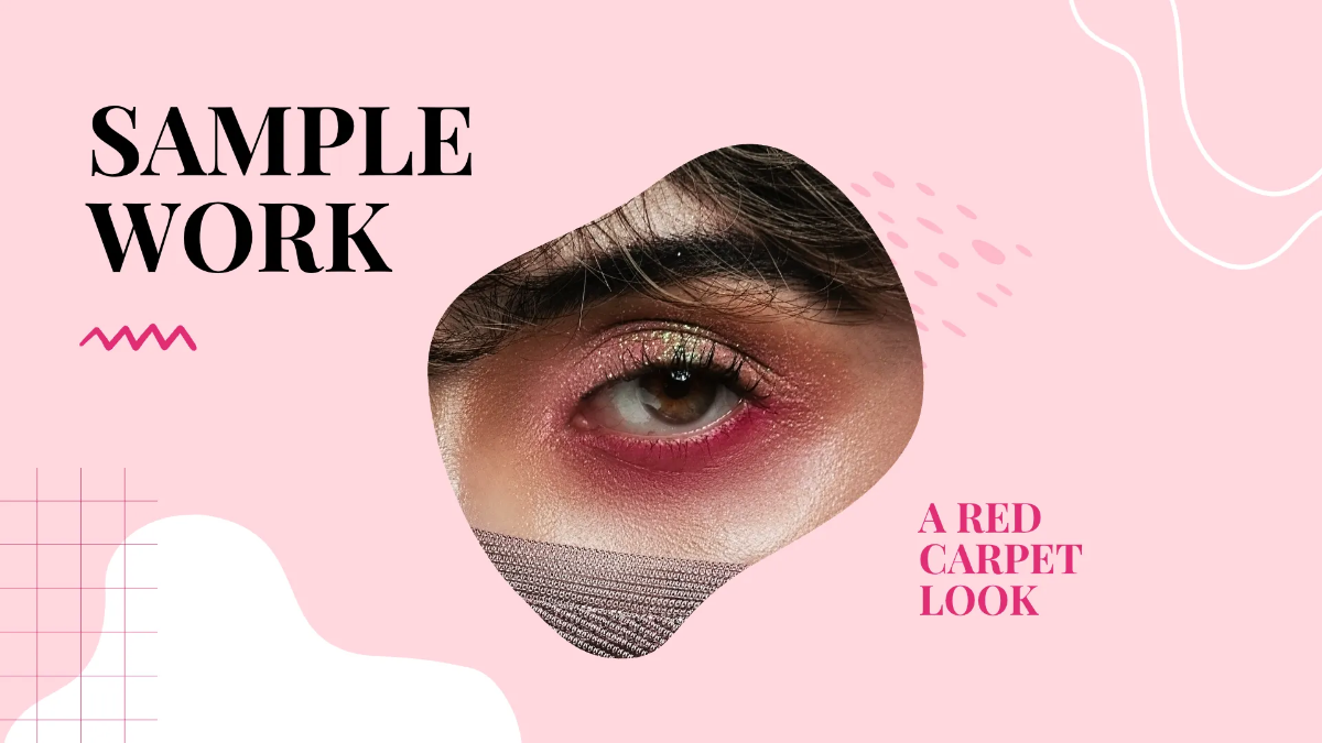 Free Makeup Artist Portfolio Presentation Template to Edit Online