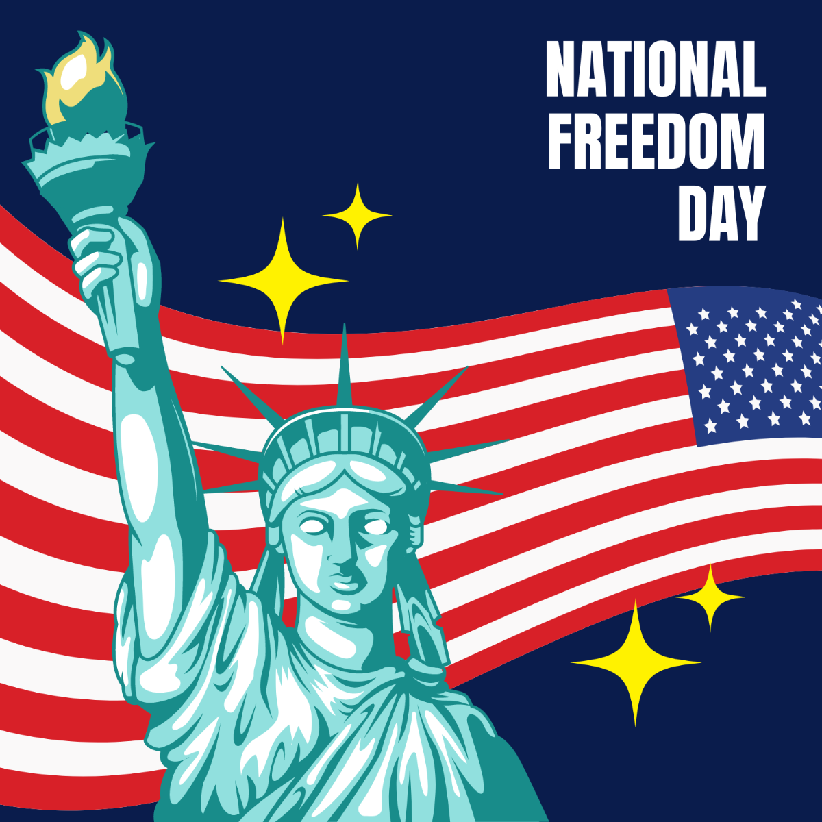 National Freedom Day Illustration Template