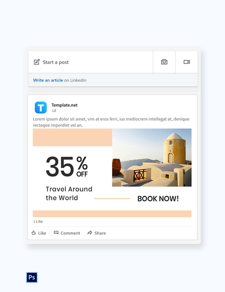 Download Travel Brands Linkedin Blog Post Template Free Psd Template Net