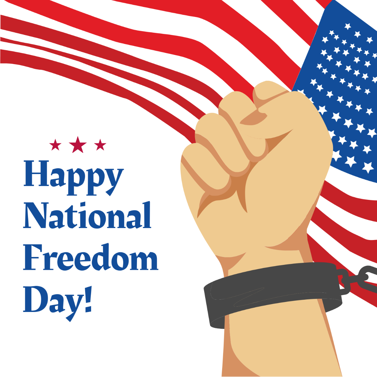 National Freedom Day Celebration Vector Template
