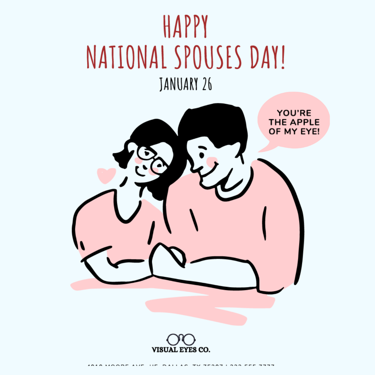 National Spouses Day Flyer Vector Template