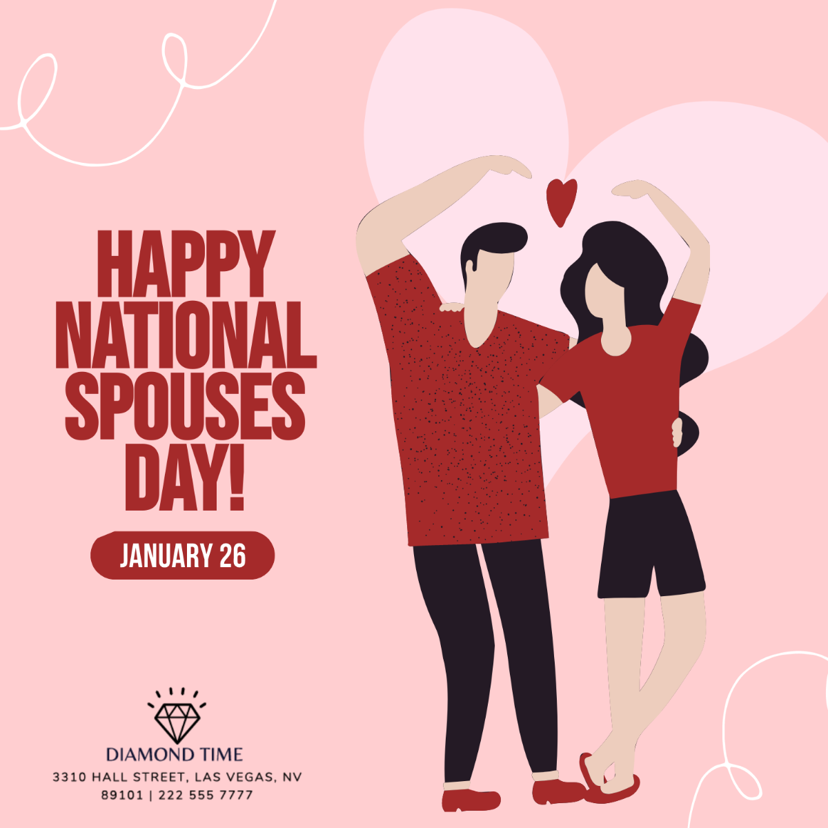 National Spouses Day Poster Vector Template