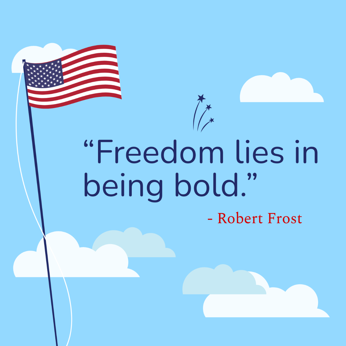 National Freedom Day Quote Vector Template