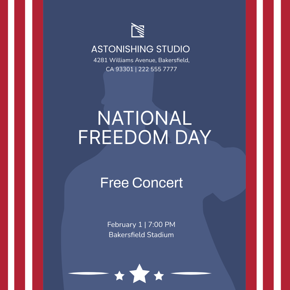 National Freedom Day Flyer Vector Template