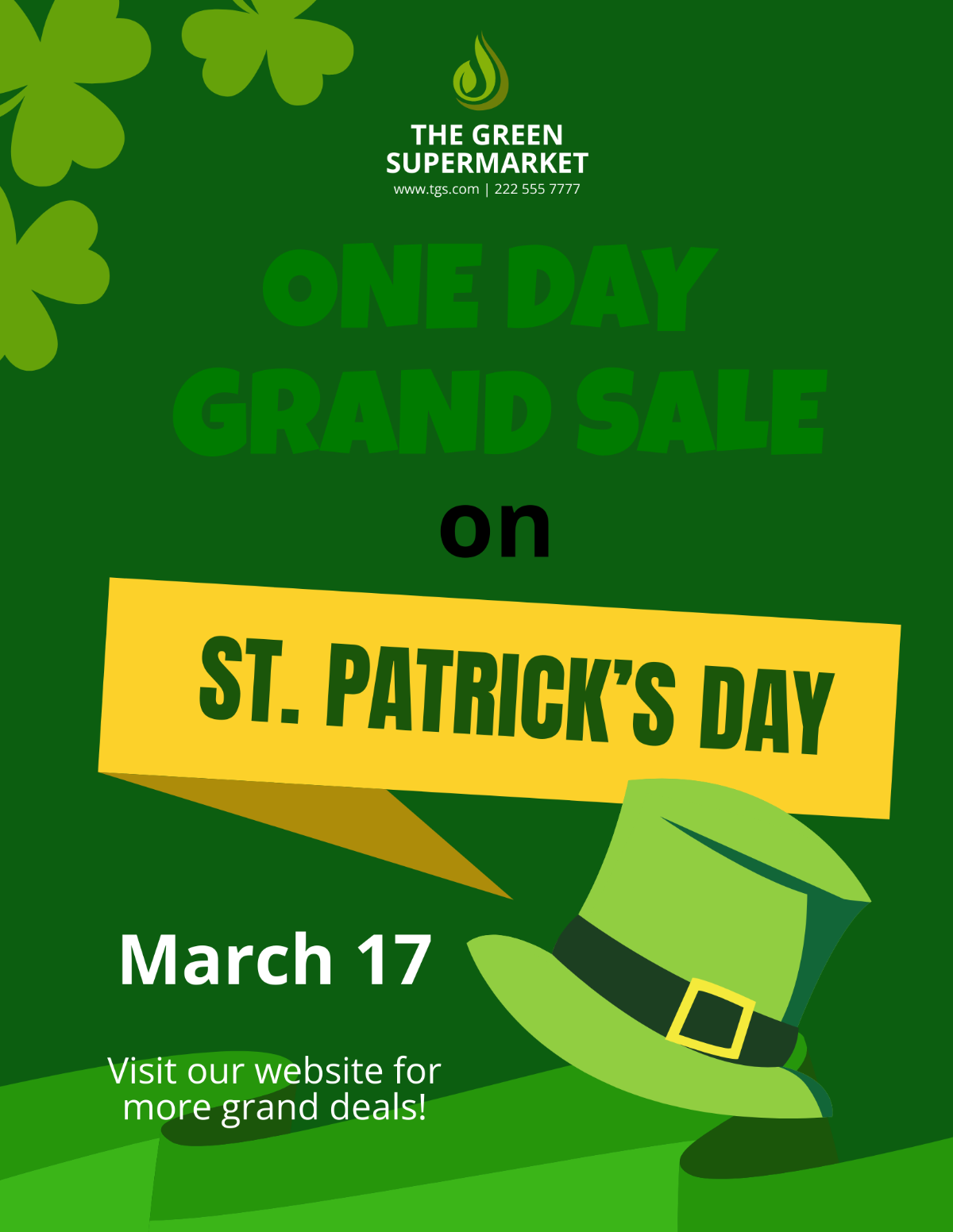 Sale St. Patrick's Day Flyer Template