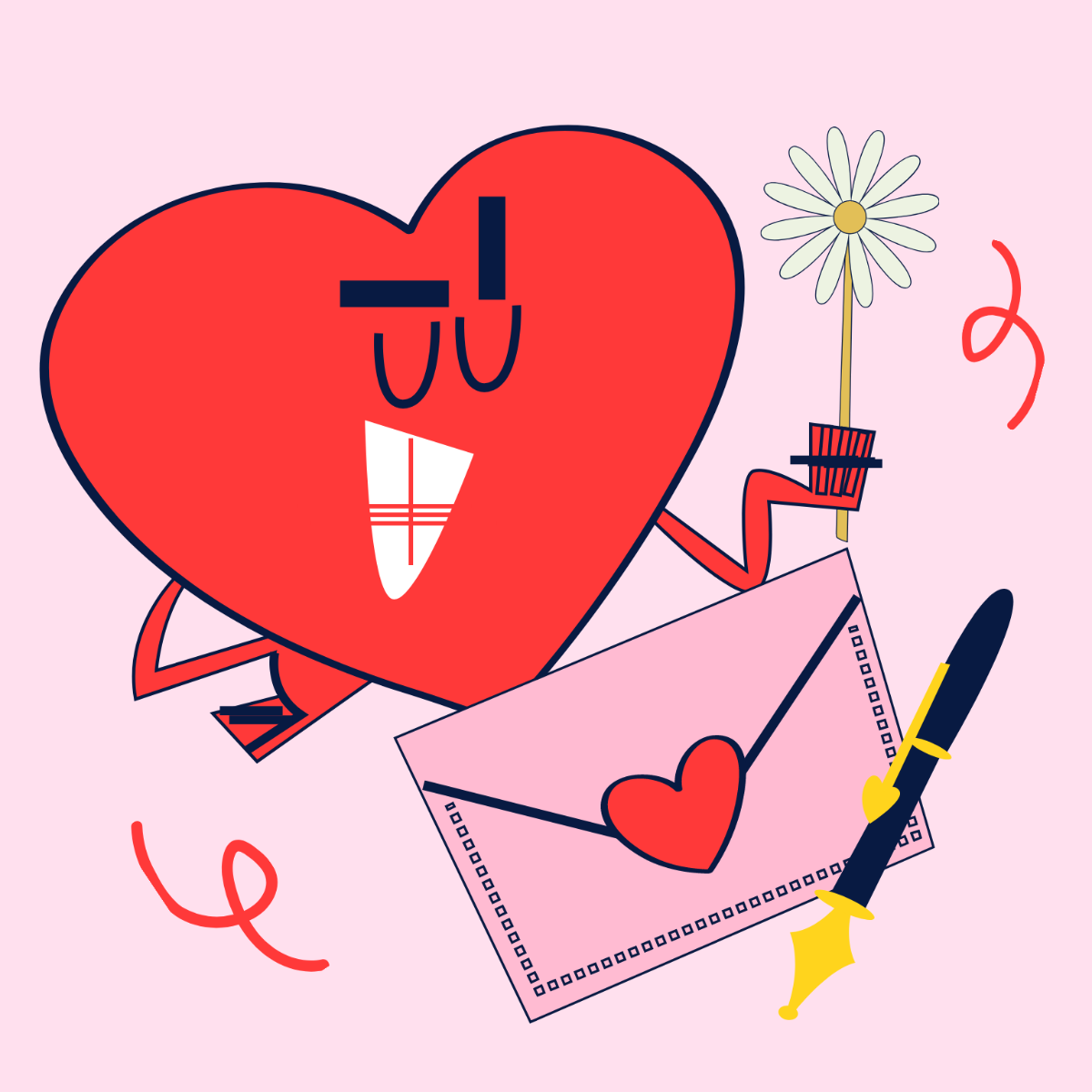 Valentine's Day Cartoon Clipart Template