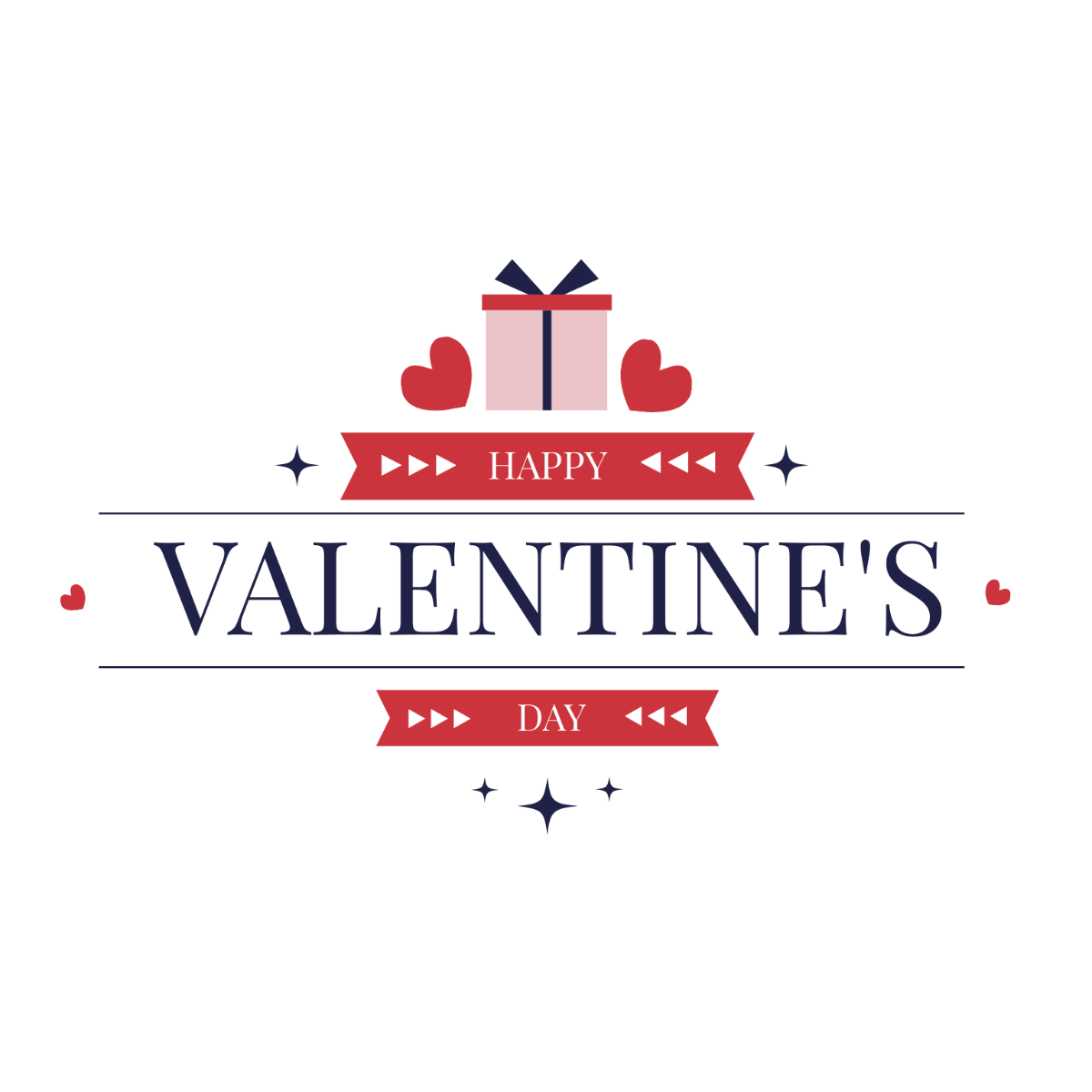 Valentine's Day Logo Clipart Template