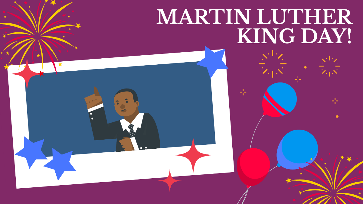 Martin Luther King Day Photo Background Template