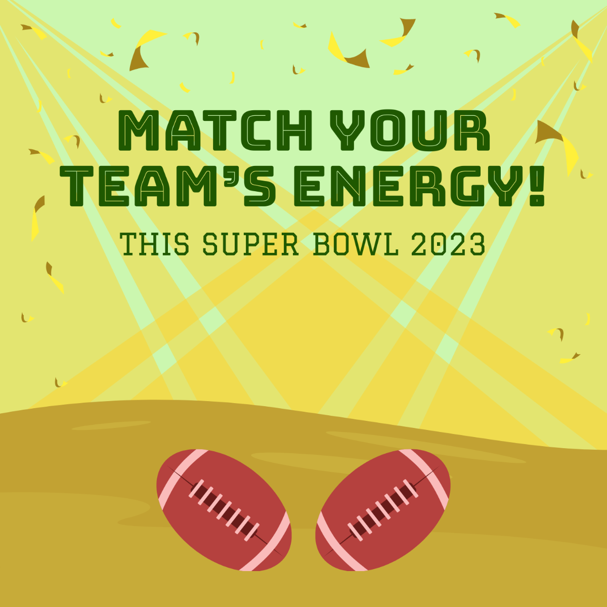 Super Bowl 2023 Quote Vector Template