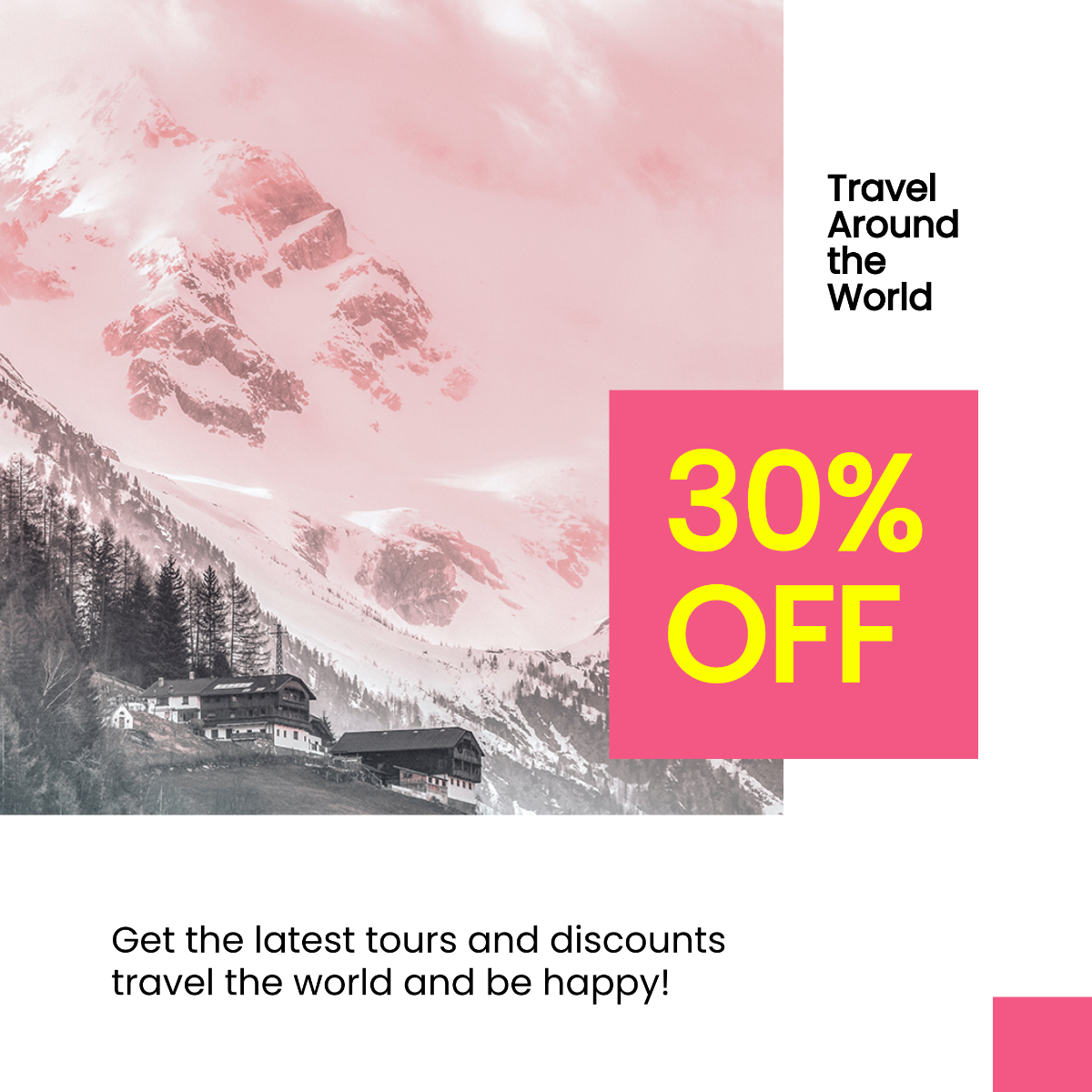 Free Travel Discount Instagram Post Template