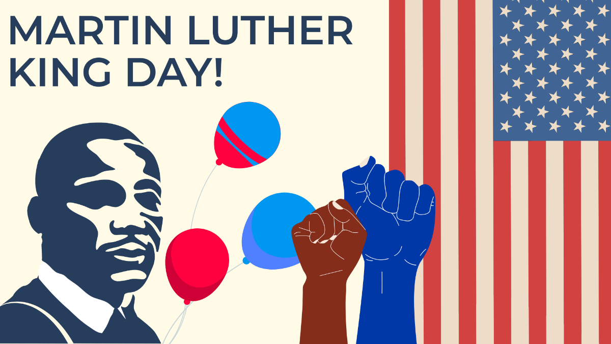 Martin Luther King Day Drawing Background Template