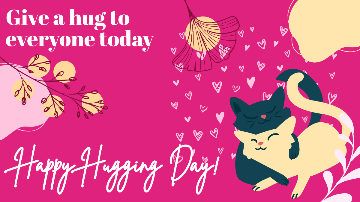 National Hugging Day Wishes Background Template