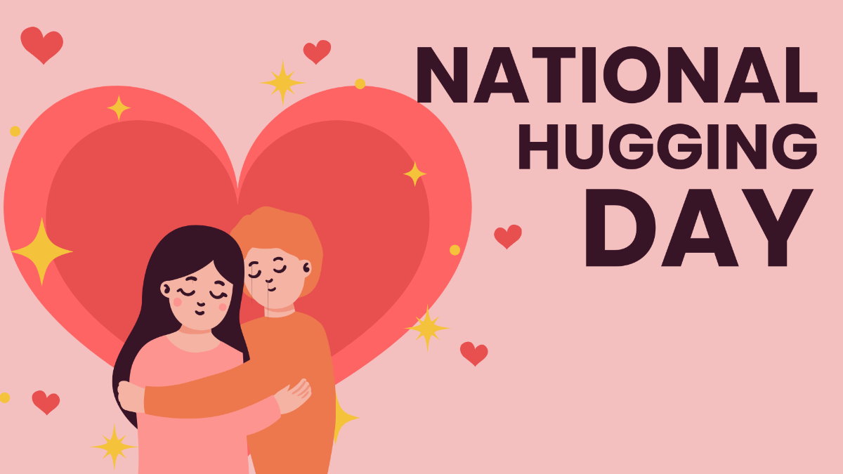 Happy National Hugging Day Background Template