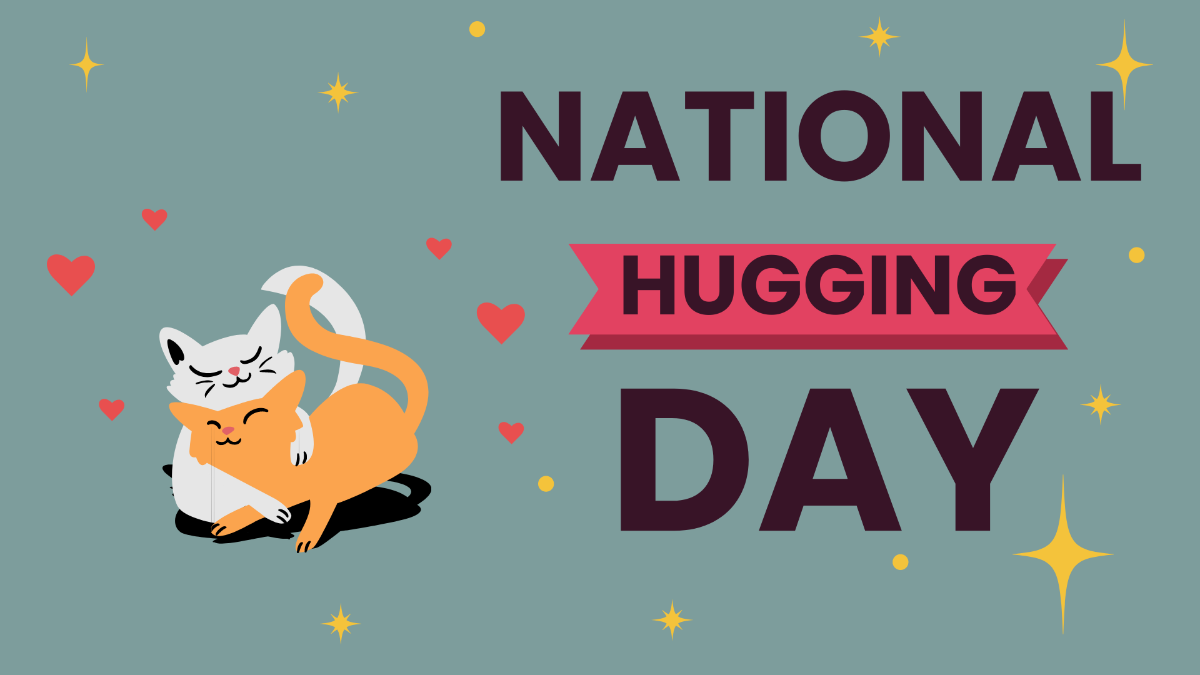 High Resolution National Hugging Day Background Template